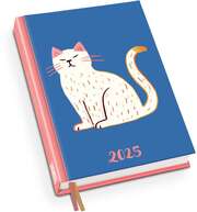 Taschenkalender »White Cat« 2025 - Terminplaner mit Wochenkalendarium - Format 11,3 x 16,3 cm