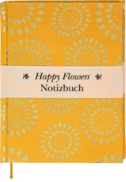 Happy Flowers Notizbuch groß - orange