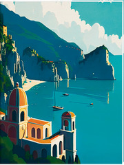 Amalfi Notizheft - Motiv Amalfi-Küste