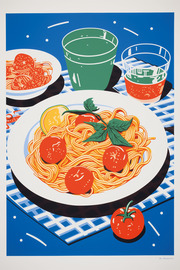VE Pasta et al Klappkarte Motiv Spaghetti mit Gemüsesauce 5 Ex.