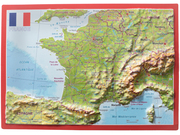 Reliefpostkarte Frankreich