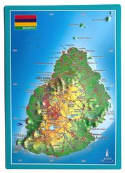Reliefpostkarte Mauritius