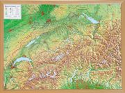 Reliefkarte Schweiz 1:500 000 mit Naturholzrahmen