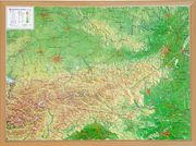 Reliefkarte Österreich 1:800 000 mit Naturholzrahmen