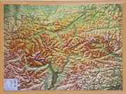 Reliefkarte Tirol 1:325 000 mit Naturholzrahmen