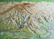Reliefkarte Harz 1:110 000 mit Naturholzrahmen - Abbildung 1
