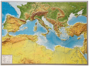 Reliefkarte Mittelmeer 1:5,5 Mio