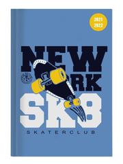 Collegetimer Skate 2021/2022 - Schüler-Kalender A5 (15x21 cm) - Skateboard - Day By Day - 352 Seiten - Terminplaner - Notizbuch - Alpha Edition
