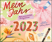 Mein Jahr 2023 - Mein persönlicher Alltagsplaner - Wand-Kalender - Broschüren-Kalender - 30x24,4 - 30x48,8 geöffnet
