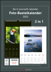 Foto-Bastelkalender 2 in 1: schwarz und weiß 2023