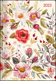 Buchkalender Style Flower Field 2023 - Büro-Kalender A5 - Cheftimer - 1 Tag 1 Seite - 352 Seiten - Blume - Alpha Edition
