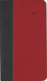 Taschenkalender Premium Fire schwarz-rot 2023