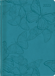 Ladytimer Deluxe Turquoise 2023 - Taschen-Kalender A6 (10,7x15,2 cm) - Tucson Einband - mit Motivprägung - Weekly - 128 Seiten - Alpha Edition
