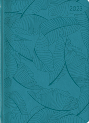 Ladytimer Grande Deluxe Turquoise 2023 - Taschen-Kalender A5 (15x21 cm) - Tucson Einband - mit Motivprägung - Weekly - 128 Seiten - Alpha Edition - Cover