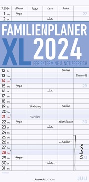 Familienplaner XL 2024 - Cover