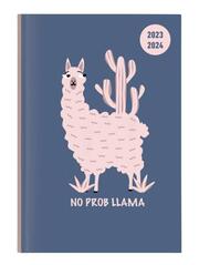 Collegetimer Llama 2023/2024 - Schüler-Kalender A5 (15x21 cm) - Lama - Weekly - 224 Seiten - Terminplaner - Alpha Edition - Cover