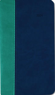 Taschenkalender Premium Water türkis-blau 2024 - Büro-Kalender 9x15,6 cm - 1 Woche 2 Seiten - 128 Seiten - mit weichem Tucson-Einband - Alpha Edition