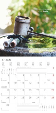 Zen 2025 - Broschürenkalender 30x30 cm (30x60 geöffnet) - Kalender mit Platz für Notizen - mit Lebensweisheiten - Bildkalender - Wandkalender - Illustrationen 6