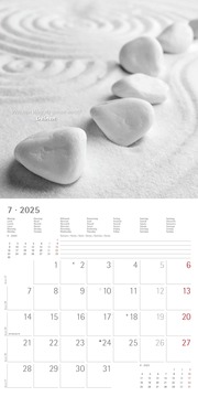 Zen 2025 - Broschürenkalender 30x30 cm (30x60 geöffnet) - Kalender mit Platz für Notizen - mit Lebensweisheiten - Bildkalender - Wandkalender - Illustrationen 7