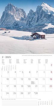 Alpen 2025 - Broschürenkalender 30x30 cm (30x60 geöffnet) - Kalender mit Platz für Notizen - The Alps - Bildkalender - Wandplaner - Naturkalender - Illustrationen 2