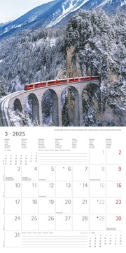 Alpen 2025 - Broschürenkalender 30x30 cm (30x60 geöffnet) - Kalender mit Platz für Notizen - The Alps - Bildkalender - Wandplaner - Naturkalender - Illustrationen 3