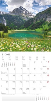 Alpen 2025 - Broschürenkalender 30x30 cm (30x60 geöffnet) - Kalender mit Platz für Notizen - The Alps - Bildkalender - Wandplaner - Naturkalender - Illustrationen 5