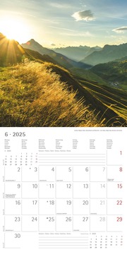 Alpen 2025 - Broschürenkalender 30x30 cm (30x60 geöffnet) - Kalender mit Platz für Notizen - The Alps - Bildkalender - Wandplaner - Naturkalender - Illustrationen 6