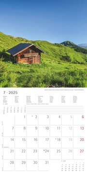 Alpen 2025 - Broschürenkalender 30x30 cm (30x60 geöffnet) - Kalender mit Platz für Notizen - The Alps - Bildkalender - Wandplaner - Naturkalender - Illustrationen 7