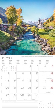 Alpen 2025 - Broschürenkalender 30x30 cm (30x60 geöffnet) - Kalender mit Platz für Notizen - The Alps - Bildkalender - Wandplaner - Naturkalender - Illustrationen 10