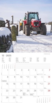 Traktoren 2025 - Broschürenkalender 30x30 cm (30x60 geöffnet) - Kalender mit Platz für Notizen - Tractors - Bildkalender - Wandplaner - Wandkalender - Illustrationen 12