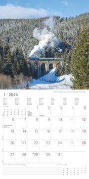 Dampfloks 2025 - Broschürenkalender 30x30 cm (30x60 geöffnet) - Kalender mit Platz für Notizen - Steam Engines - Bildkalender - Wandkalender - Abbildung 1