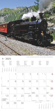 Dampfloks 2025 - Broschürenkalender 30x30 cm (30x60 geöffnet) - Kalender mit Platz für Notizen - Steam Engines - Bildkalender - Wandkalender - Abbildung 4