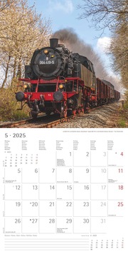 Dampfloks 2025 - Broschürenkalender 30x30 cm (30x60 geöffnet) - Kalender mit Platz für Notizen - Steam Engines - Bildkalender - Wandkalender - Abbildung 5