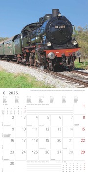 Dampfloks 2025 - Broschürenkalender 30x30 cm (30x60 geöffnet) - Kalender mit Platz für Notizen - Steam Engines - Bildkalender - Wandkalender - Abbildung 6