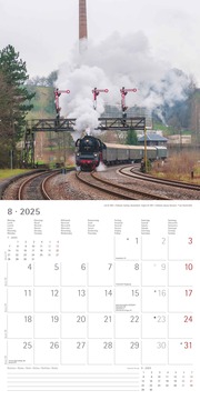 Dampfloks 2025 - Broschürenkalender 30x30 cm (30x60 geöffnet) - Kalender mit Platz für Notizen - Steam Engines - Bildkalender - Wandkalender - Abbildung 8