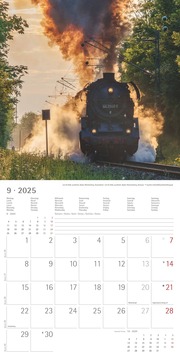 Dampfloks 2025 - Broschürenkalender 30x30 cm (30x60 geöffnet) - Kalender mit Platz für Notizen - Steam Engines - Bildkalender - Wandkalender - Abbildung 9