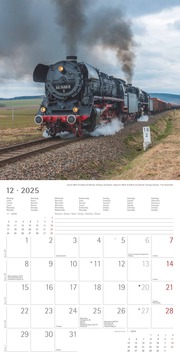 Dampfloks 2025 - Broschürenkalender 30x30 cm (30x60 geöffnet) - Kalender mit Platz für Notizen - Steam Engines - Bildkalender - Wandkalender - Abbildung 12