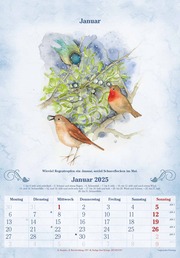 100-jähriger Kalender 2025 - Bildkalender 23,7x34 cm - mit Wetterprognosen, Bauernregeln und liebevollen Illustrationen - Wandkalender - Alpha Edition - Illustrationen 1