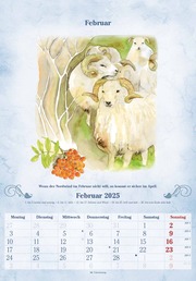 100-jähriger Kalender 2025 - Bildkalender 23,7x34 cm - mit Wetterprognosen, Bauernregeln und liebevollen Illustrationen - Wandkalender - Alpha Edition - Illustrationen 2