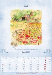 100-jähriger Kalender 2025 - Bildkalender 23,7x34 cm - mit Wetterprognosen, Bauernregeln und liebevollen Illustrationen - Wandkalender - Alpha Edition - Illustrationen 6