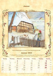 Bauernkalender 2025 - Bildkalender 23,7x34 cm - mit Wetterprognosen, Bauernregeln und liebevollen Illustrationen - Abbildung 1