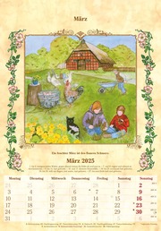 Bauernkalender 2025 - Bildkalender 23,7x34 cm - mit Wetterprognosen, Bauernregeln und liebevollen Illustrationen - Illustrationen 3