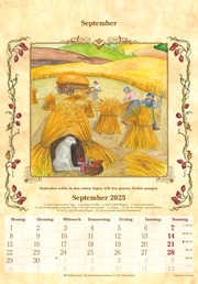 Bauernkalender 2025 - Bildkalender 23,7x34 cm - mit Wetterprognosen, Bauernregeln und liebevollen Illustrationen - Illustrationen 9