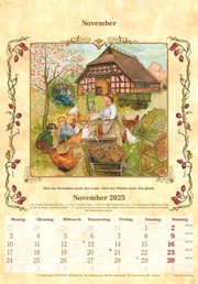Bauernkalender 2025 - Bildkalender 23,7x34 cm - mit Wetterprognosen, Bauernregeln und liebevollen Illustrationen - Illustrationen 11