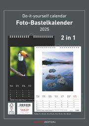 Foto-Bastelkalender 2025 - 2 in 1: schwarz und weiss - 21 x 29,7 - Do it yourself calendar A4 - datiert - Foto-Kalender - Alpha Edition - Cover
