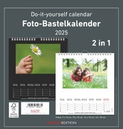 Foto-Bastelkalender 2025 - 2 in 1: schwarz und weiss - Do it yourself calendar 21x22 cm - datiert - Foto-Kalender - Alpha Edition - Cover