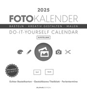 Foto-Bastelkalender weiß 2025 - aufstellbar - Do it yourself calendar 16x17 cm - datiert - Kreativkalender - Foto-Kalender - Alpha Edition