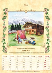 Bauernkalender 2025 - Bildkalender A3 (29,7x42 cm) - mit Feiertagen (DE/AT/CH) und Platz für Notizen - inkl. Bauernregeln - Wandkalender - Illustrationen 3