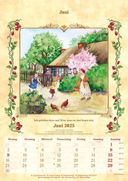 Bauernkalender 2025 - Bildkalender A3 (29,7x42 cm) - mit Feiertagen (DE/AT/CH) und Platz für Notizen - inkl. Bauernregeln - Wandkalender - Illustrationen 6