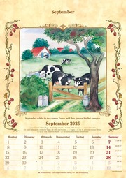 Bauernkalender 2025 - Bildkalender A3 (29,7x42 cm) - mit Feiertagen (DE/AT/CH) und Platz für Notizen - inkl. Bauernregeln - Wandkalender - Illustrationen 9